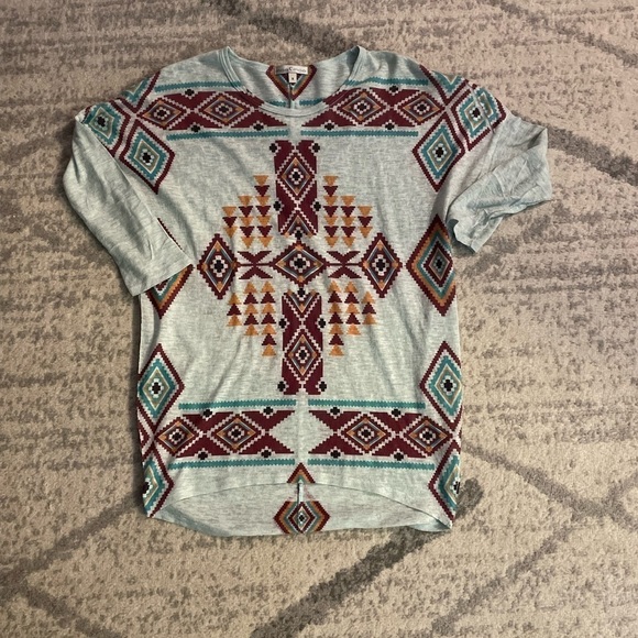 Womens 3/4 sleeve tee shirt Boho design on front and back - Picture 1 of 4